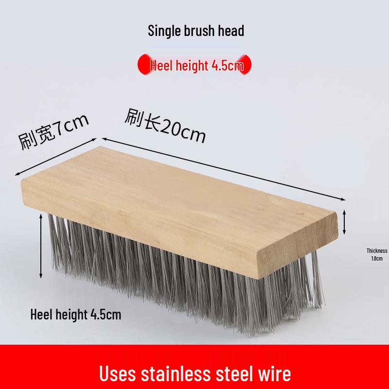 

Stainless Steel Long-Handled Hard Bristle Floor Brush for Outdoor Cement Moss Cleaning