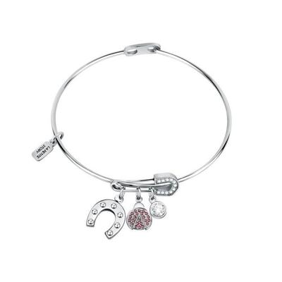 Bracelet - LA PETITE STORY - Horseshoe - White Brass - White Color