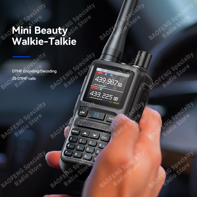 Baofeng UV-5R Mini Walkie Talkie Bluetooth Programming Frequency Dual PTT Type-C Multi Band Long Range AM FM 999CH Ham Radio