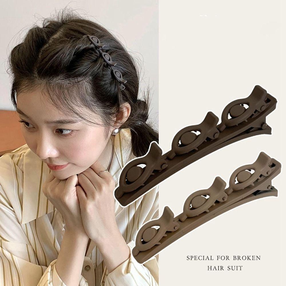 Side Barrettes Braided Hair Clip Korean Style Bangs Clip Elegant Duckbill Clip  Streetwear