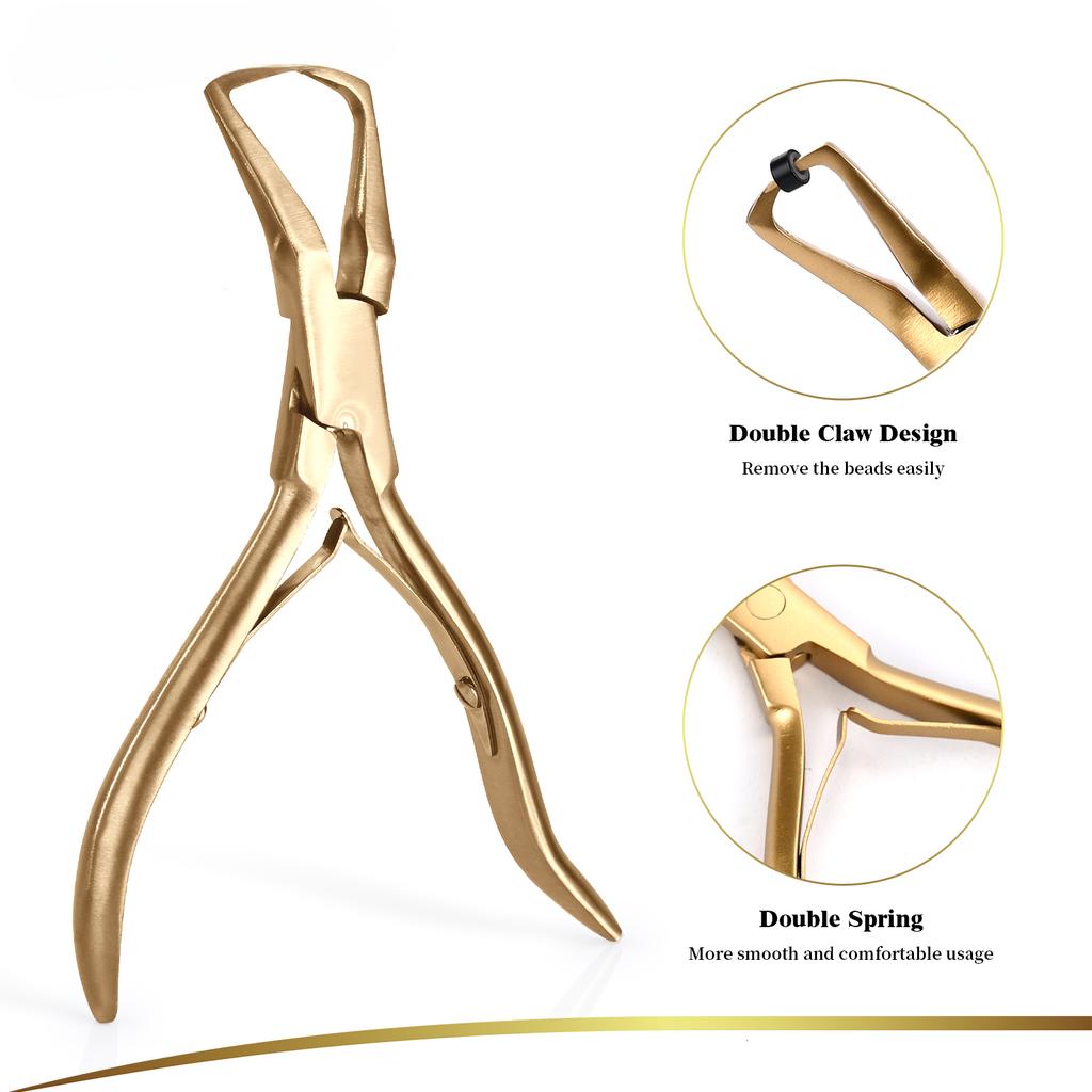 Professzionális Hosszabbító Csipesz Hajhosszabbító Fogó Mikrogyűrűkhöz és Fúziós Ragasztó Kötés Eltávolító Eszközök Csipesz Hajhoz