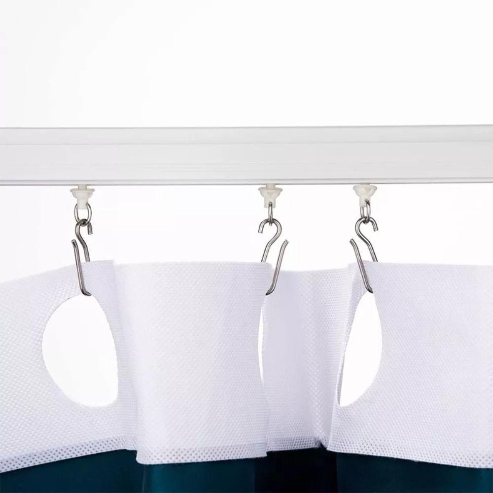 20 ks Stropní háčky na závěsy, Drapérie, Věšák na sprchový závěs, Nový háček s kolíčkem