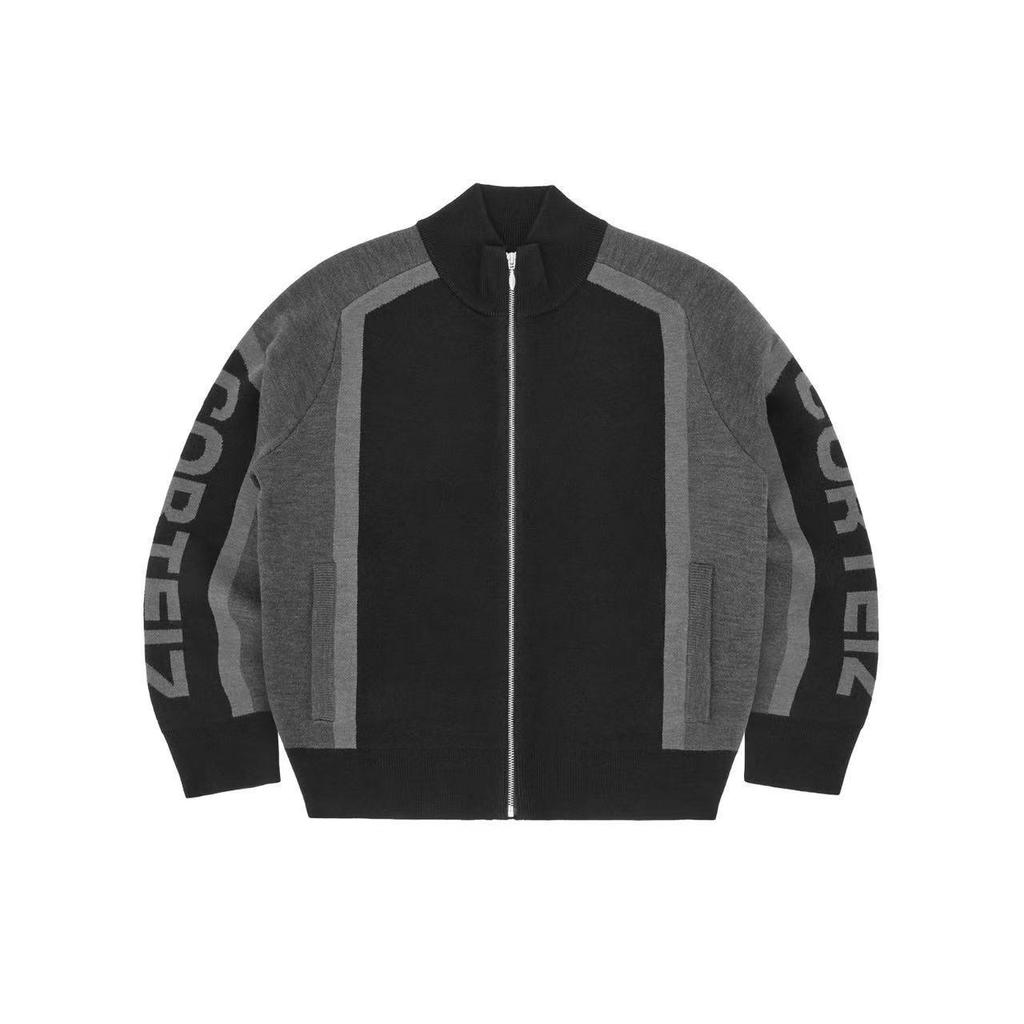Corteiz Trendiger Woll-Reißverschluss-Cardigan - Amerikanischer Retro Street Hip Hop Unisex Jacke