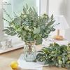 30Pcs Green Eucalyptus Artificial Leaf Stems Fake Plants For Garden Home Decoration Bride Wedding Decor Christmas Flower Bouquet