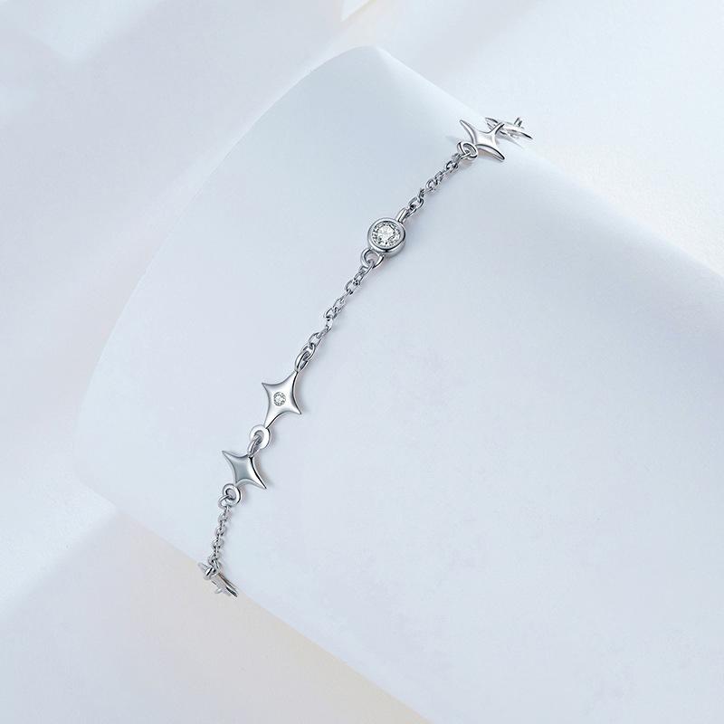 Barbie Original design starry and high-end temperament first release ins style exquisite 925 silver zircon bracelet women's style ZJYSL-YS-025