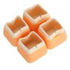4 Peças Protetores de Silicone para Móveis 3,3x3,9x3,9cm Antiderrapantes Capas para Pés de Cadeira Mesa(laranja )