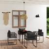 Vidaxl 5-teiliges Gartenmöbel-Set, Schwarz