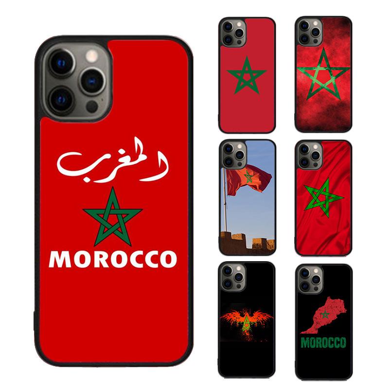 Marokko Flagge Wappen Handyhülle cover Für iPhone 17 Air 15 16 16e 14 13 12 11 Pro Max Hülle Für Apple PLUS fundas