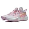 Li Ning Light Speed 1.0 Cushioning Slip Resistant Abrasion Resistant Low top Basketball Shoes Men's Pink ABAS041-2