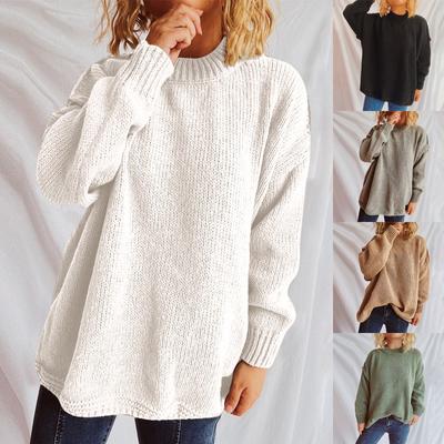 Women's Autumn And Winter Loose Pullover Sweater Fashionable Long-sleeved Round Neck Reverse Wear Sweater