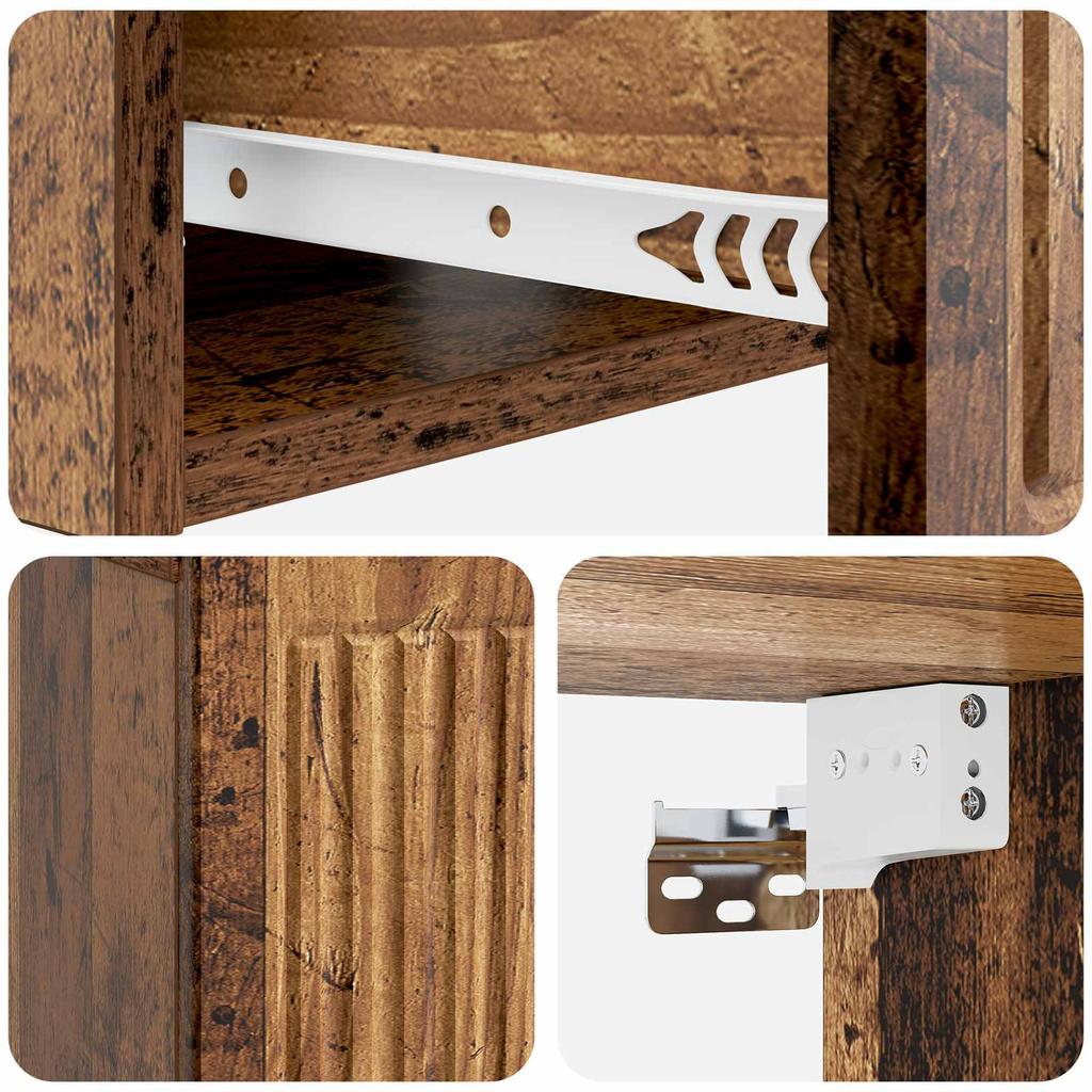 Nightstand Reclaimed Wood Look 49 x 34.5 x 20 cm Engineered Wood