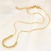 4MM Stainless Steel Clavicle Necklace: European & American Fashion, Versatile Women's Simple Chain with Twenty Round Beads