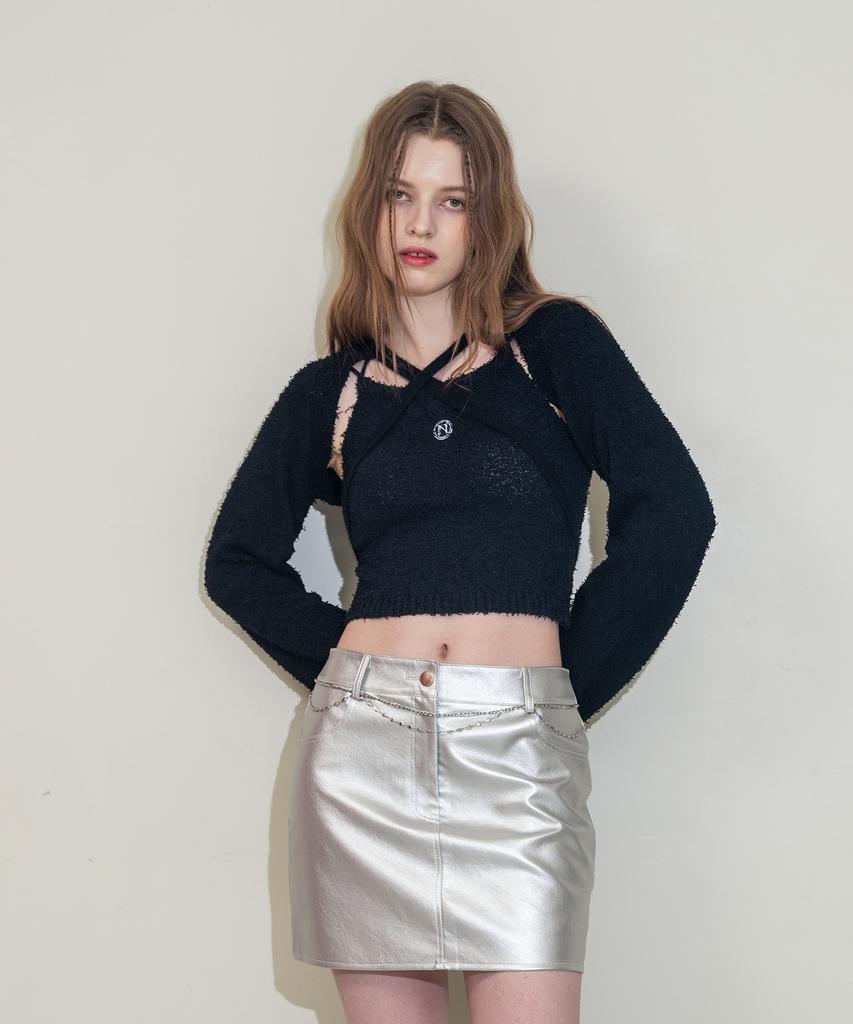 UNUSUALNORMAL Mandy Shoulder Knit _ Black