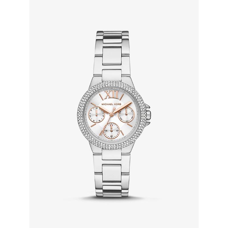 

Мини-часы Michael Kors Camille с паве, серебристый тон, MK7198 серебряный