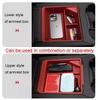 For Porsche Cayenne 2024-2025 Car Center Console Upper Lower Storage Box Tray Central Armrest Organizer Case Interior Accessory