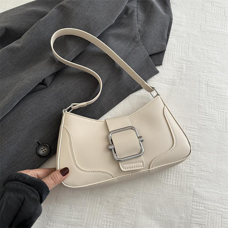 Elegant Spring Shoulder Bag For Women Trendy Pu Crossbody Bag With Exquisite Sewing Urban Fashion