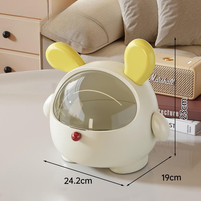 This Is A Cute Household Trash Can with A Lid Large Capacity Mini High-sensitivity and Multi-functional for The Office