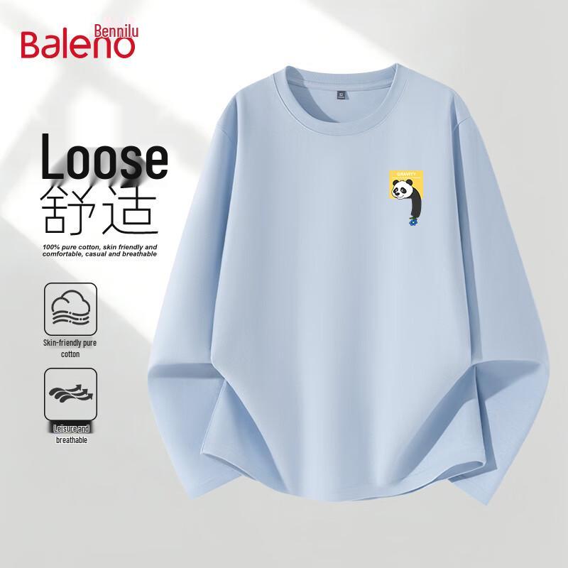 

Baleno Men s Loose-Fit Panda Graphic Long-Sleeve T-Shirt M