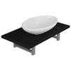 VidaXL Two-Piece Bathroom Furniture Ceramic Black