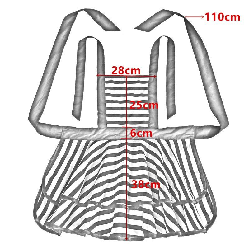 Cotton Polka Dot Double Layer Apron for Women Kitchen Cooking Painting Work Baking Apron