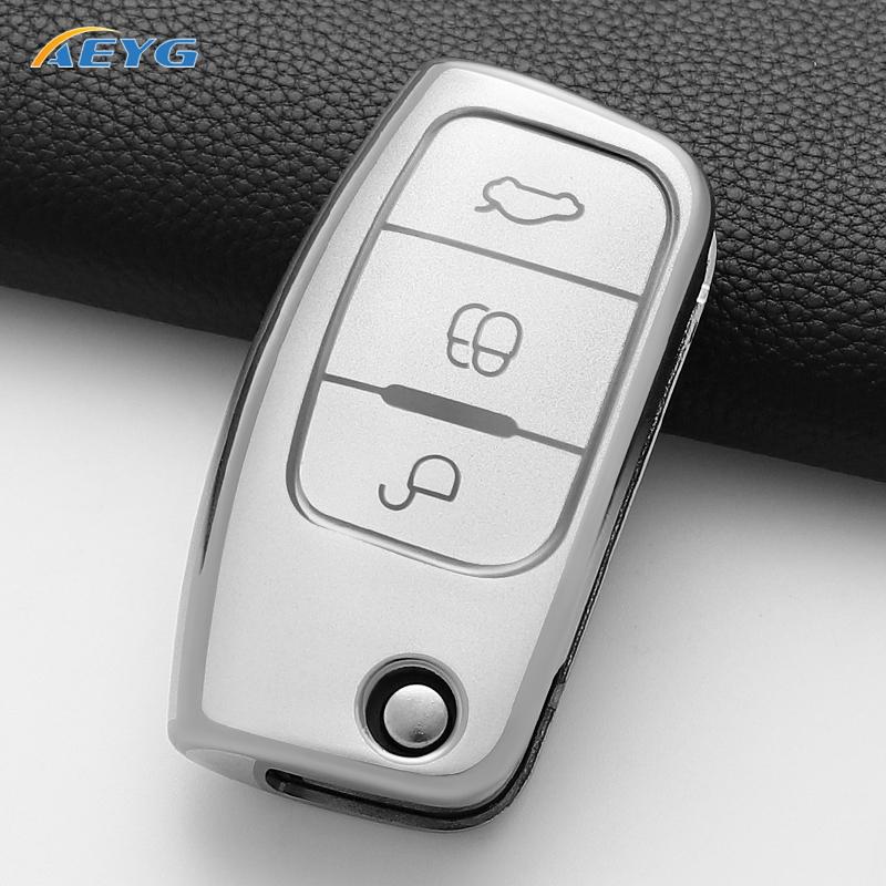 Tpu Shell For Ford Focus 2 Mk2 Fiesta Mondeo Galaxy Falcon Territory Ecosport Kuga Escape Key Case Fob Holder Keychain