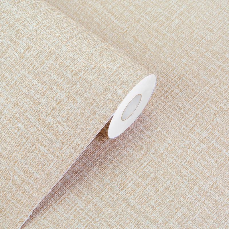 Self-Adhesive Waterproof Linen Texture Wallpaper for Bedroom and Living Room
