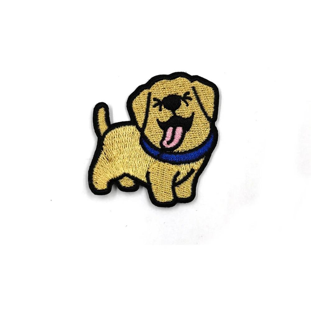 Aufnäher Tier Corgi Dackel Corgi Abzeichen Aufbügler für Kleidung Aufnäher Kleidung Stickerei Nähen Stoff Hundemuster Applikationen