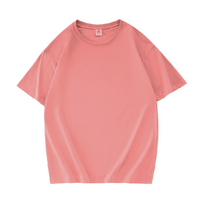 Unisex 200g Pure Cotton Drop-Shoulder T-Shirt, Short-Sleeve, Blank Design, Ribbed Collar, Back-Buttoned, Ideal for Class Uniforms, High Quality.