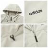 Adidas Solid Color Three-In-One Outdoor Windproof Warm Hooded Long Sleeve Jacket Unisex Jacket Gray JL8264