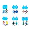 Christmas Silicone Mold Holographic Epoxy Resin Mold DIY Keychain Charm Mold