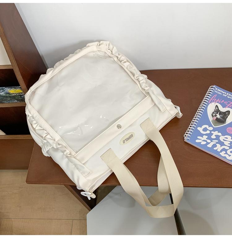 Průhledná taška přes rameno Studentská taška Crossbody Roztomilá dámská kabelka s velkou kapacitou