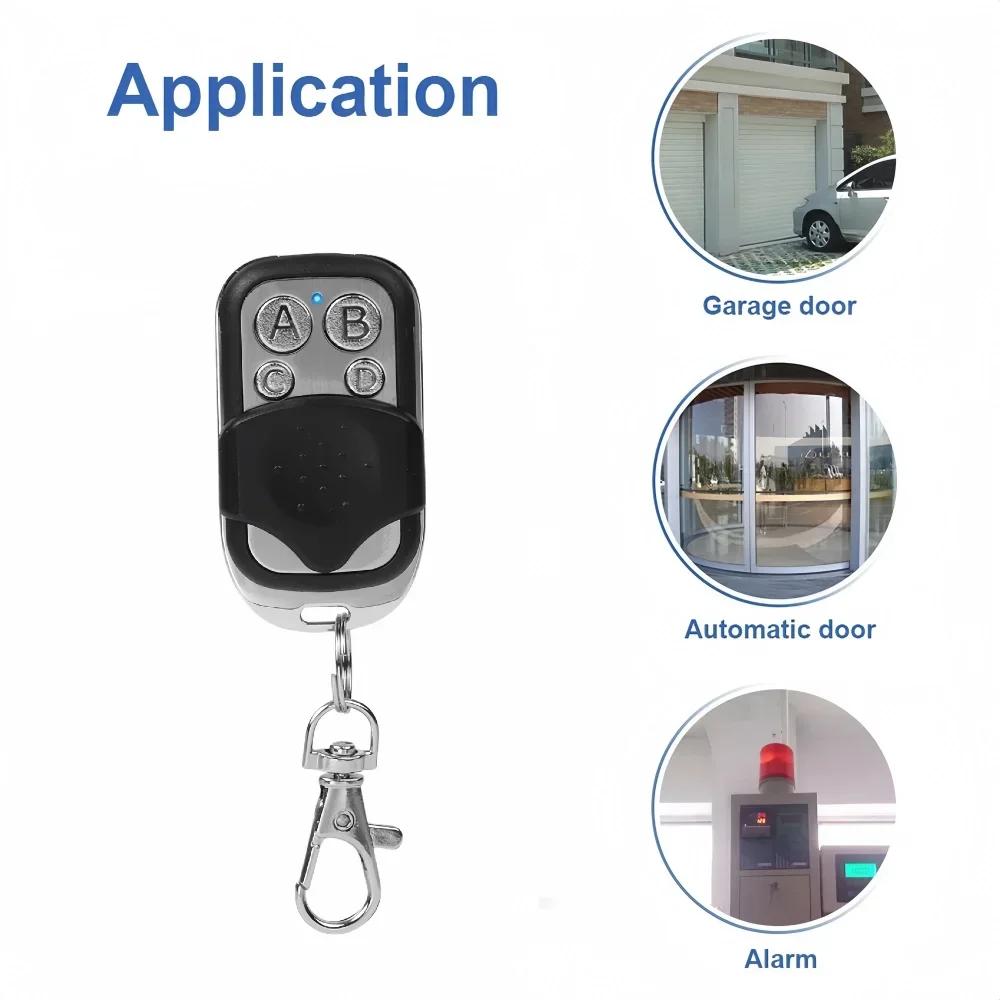 433MHz 330MHZ Metal Push Button Remote Control RF Wireless Duplicator Key Controller For 8 DIP Switch Auto Gate