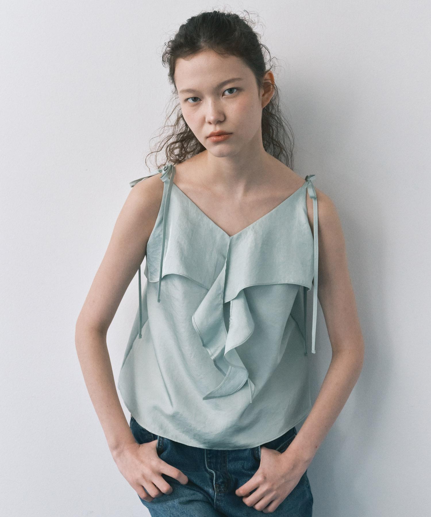 Mais Ruffle Camisole Blouse / Mint Mint/Free