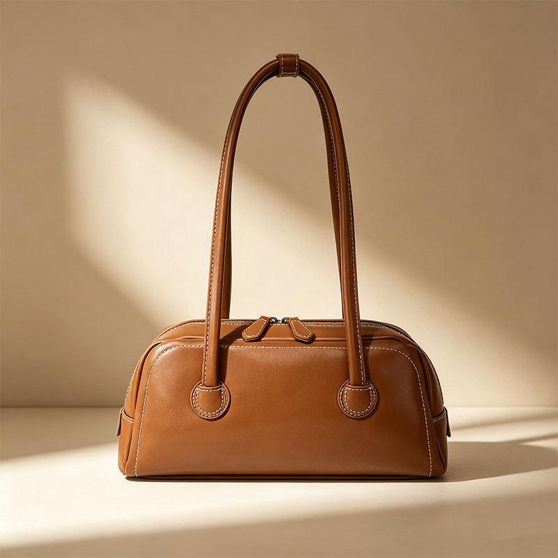 Borsa a Spalla Singola, Nuova Borsa a Spalla Retro alla Moda, Borsa da Bowling alla Moda e Semplice, Borsa a Spalla Singola di Alta Gamma per il Pendolarismo