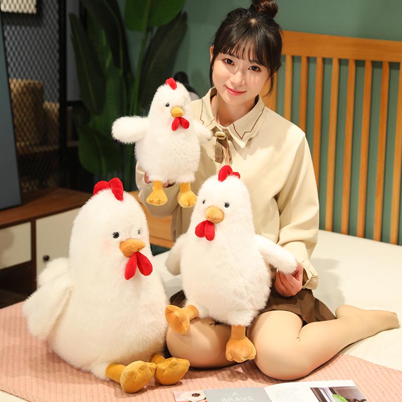 Chicken Plush Stuffed Animal Doll Realistic Looking Birthday Gift Idea Room Decoration and Pillow Easter Children Gift Idea Room Decoration