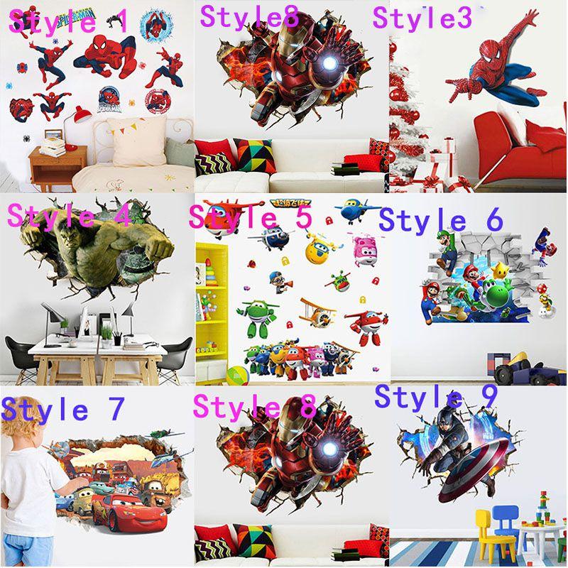 The Avengers 3d Wall Stickers Removable Kids Nursery Home Decor Mural Decal Art