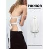 Za2024 Spring-Summer New Type Women's Silk Satin Texture Hanging Collar Round Neck Sleeveless Vest Camisole 2713650 2