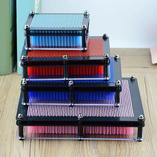 3D pin art senzorická hračka novinka klon ruční model jehlová hračka plastová fidget dlaňová deska pro domácí dekoraci stolu narozeninový dárek pro děti i dospělé