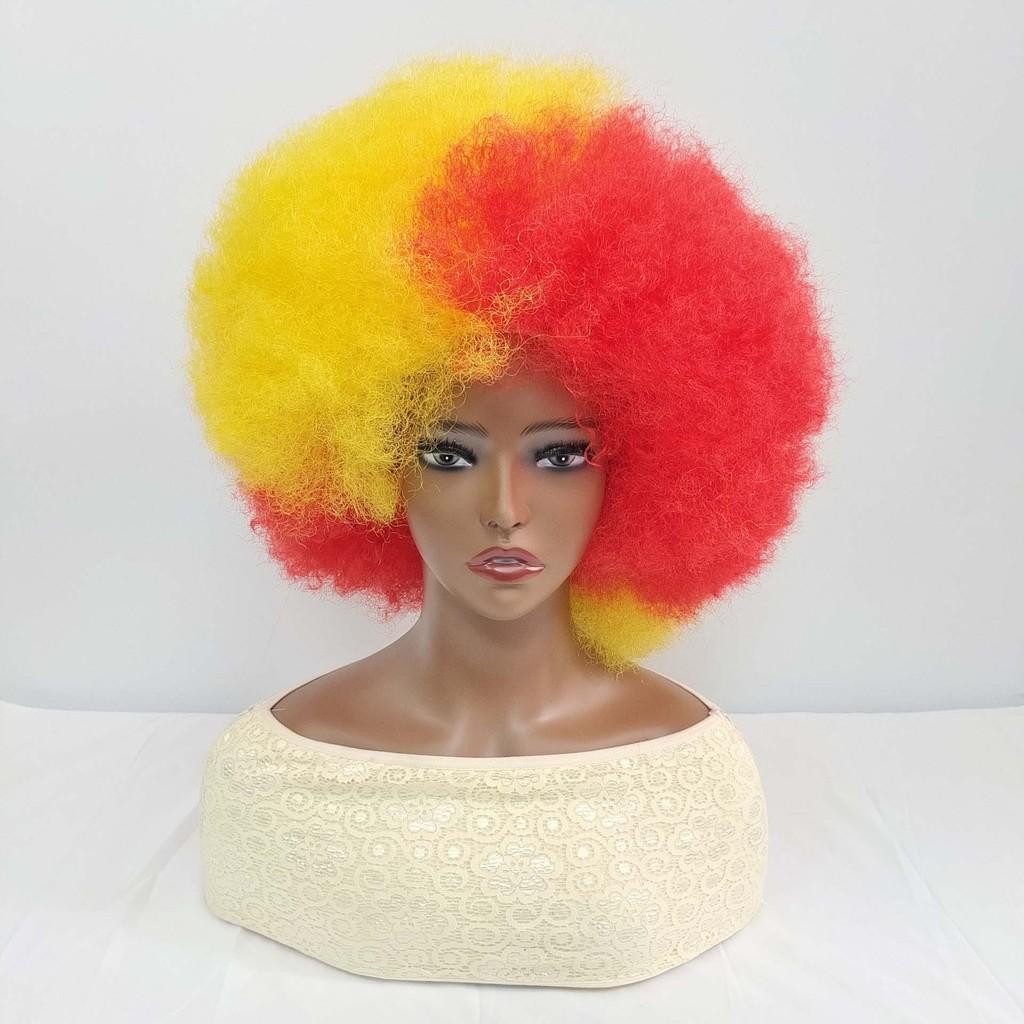 Afro-Perücke mit bunter Mischung für Damen und Jugendliche Synthetisches Haar