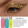 Body Glitter Gel Waterproof Glitter Gel Makeup Set Body Glitter Gel Sequin Glitter Eyeshadow Glitter Body Gel for and Parties Set, Kit, 3-Color Gel,