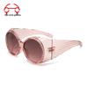 Two Circles Oversized Round Frame Trendy Punk Sunglasses - T1021