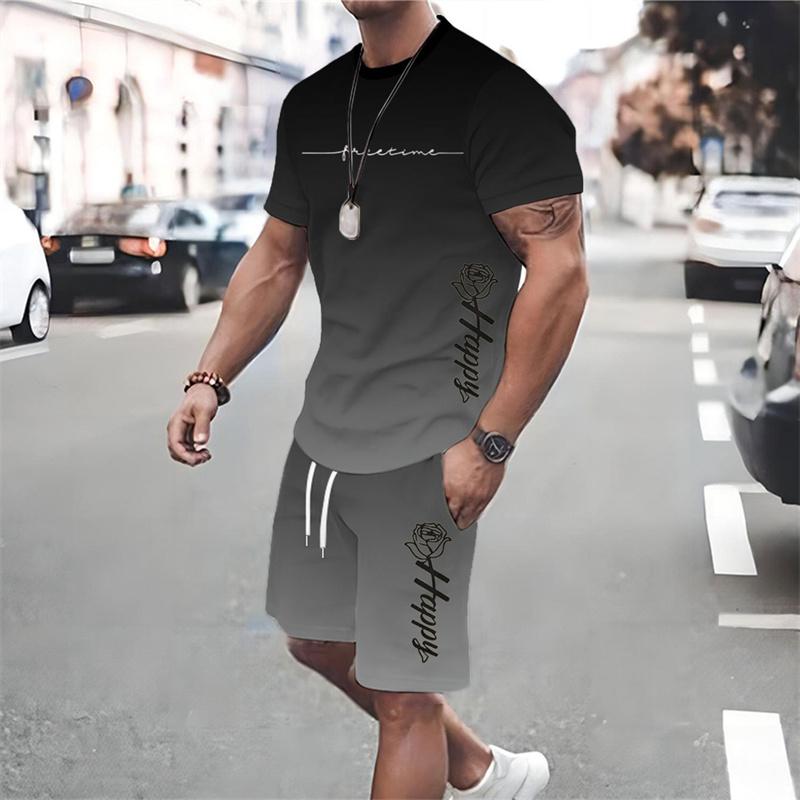 

Мужская одежда шорты комбо комплекты летние мальчики симпатичные футболки шорты штаны 2 шт одежда костюмы мужская мода повседневный костюм наряды XXL