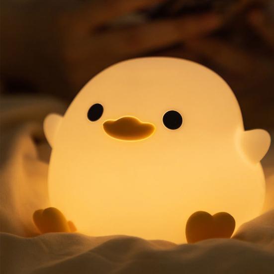 Cartoon Duck Night Lamp with Touch Sensor Flicker-Free Eye Protection Rechargeable Table