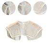 Japanese Women Girl Fake Collar Shawl Scarf Faux Pearls Beading Vintage Shoulder Wrap Sheer Organza Half Shirt Poncho