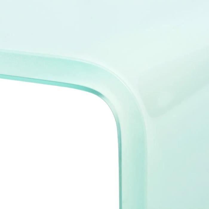 VidaXL Meuble TV/ Support pour moniteur 120 x 30 x 13 cm Verre Blanc