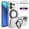 Plating Ring Magnetic Support Transparent Phone Case For Xiaomi A3 14 Pro Ultra 13 13T 12T 11T Pro Poco X6 M6 F5 X4 X3 4G 5G
