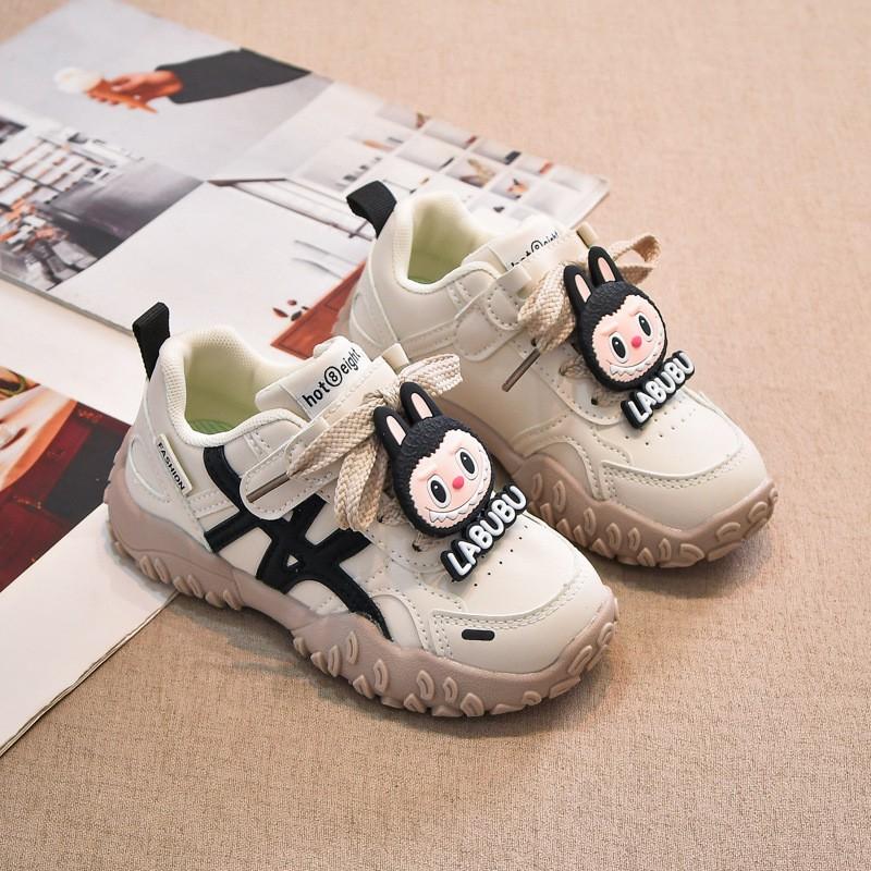 Youth style shoes Lightweight Anti-Slip Kids Sneakers Girls Boys Toddler Casual Sport Shoes With Sole Rubber PU Upper Fall
