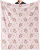 Pig Blanket Gifts Flannel Fleece Throw Blanket Soft for Girls Boys Adults Lightweight Comfortable Warm Cute Pig Themed Blanket