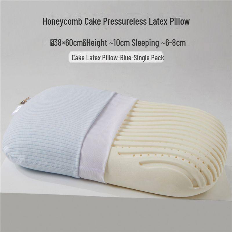 Breathable Summer Latex Cervical Pillow for Better Sleep - Single Pillow for Men, Students, and Hotels