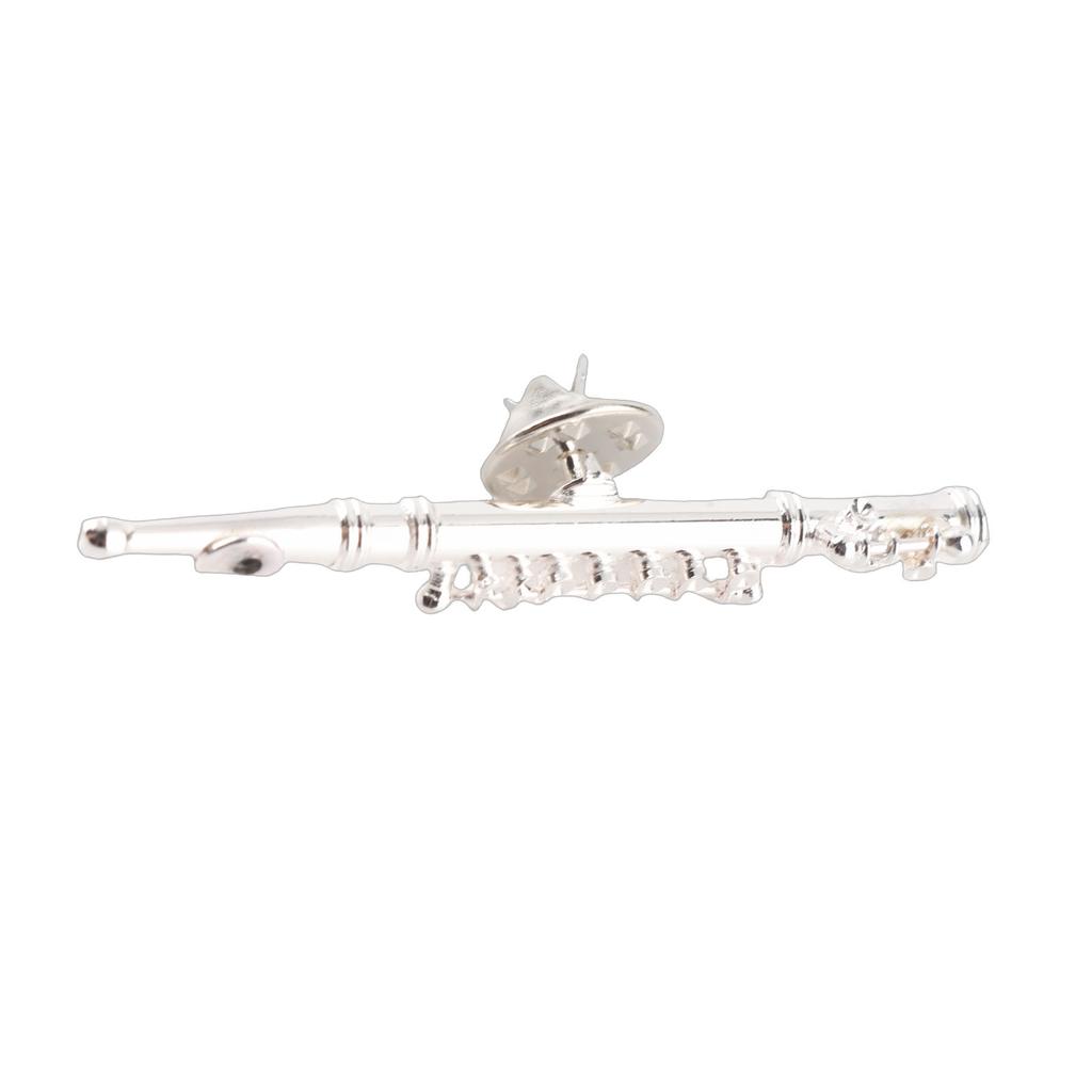 Flötenförmige Musikinstrument Broschen Pin Zubehör für Geschenksammlung(Gold)